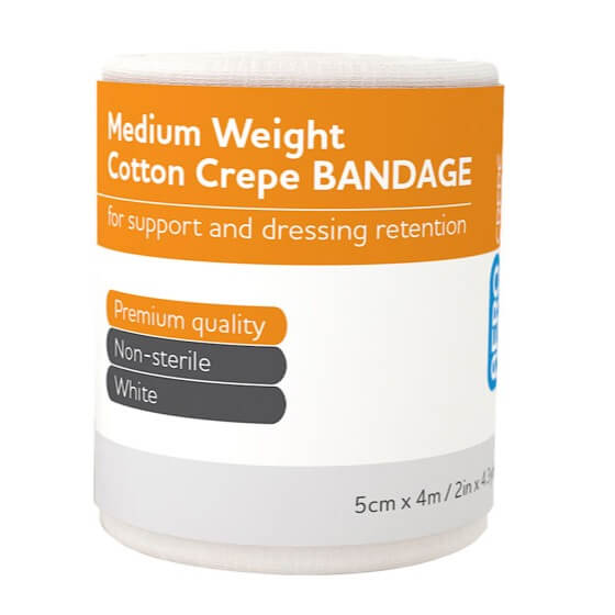 Medium Cotton Crepe Bandage 5cm (12 pack)